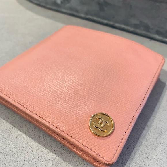 CHANEL Handbags - CHANEL Blush Colored Leather Wallet